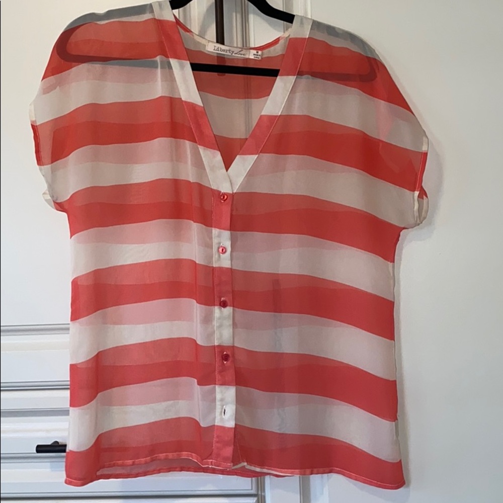 Pink striped top